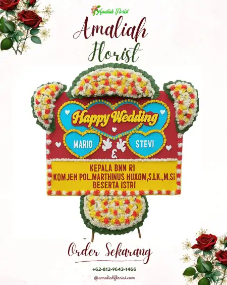 Papan Bunga Pernikahan Bedagung